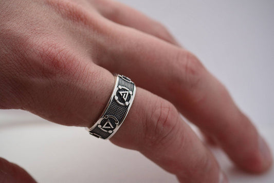 Witcher signs chain mail armor ring