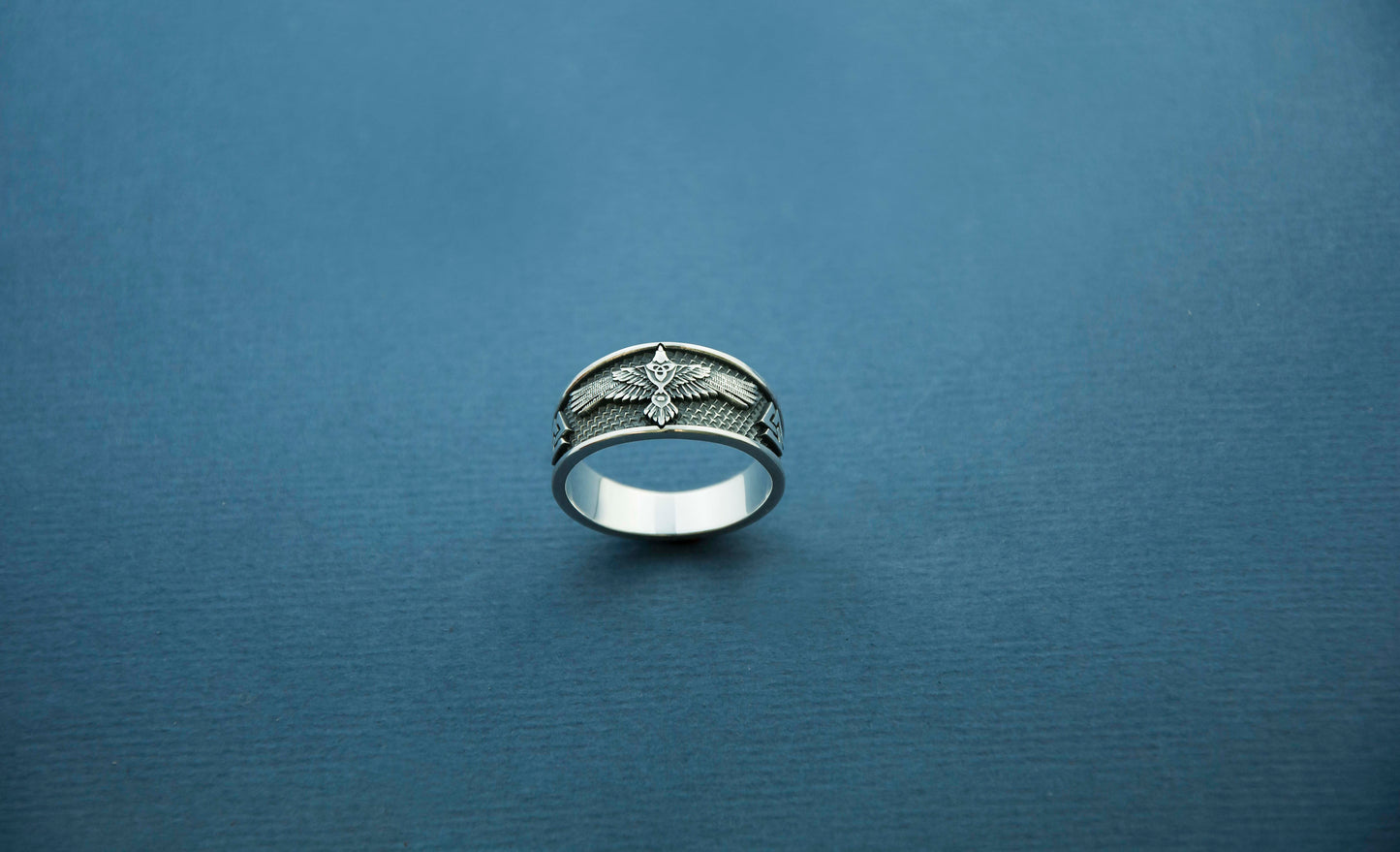 Raven Norse mythology sterling silver ring