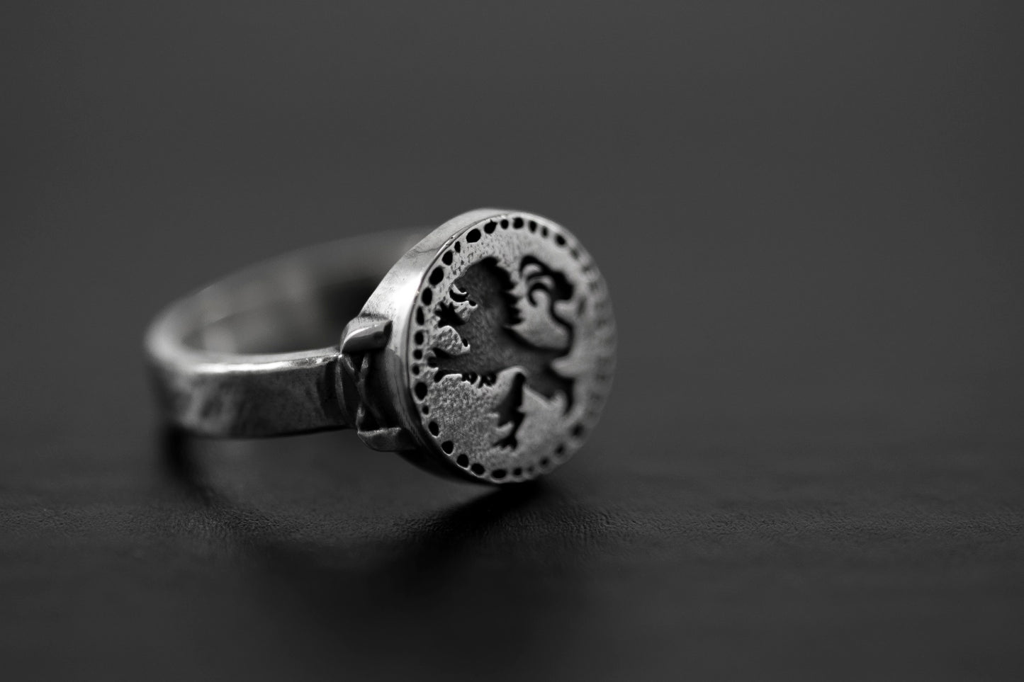 Leo Ring Dark Souls series sterling silver
