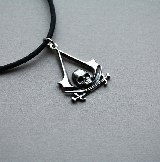 Assassin's Creed Black Flag sterling silver Pendant