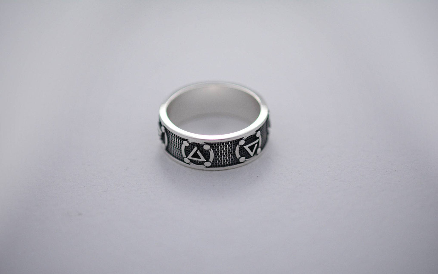 Witcher signs chain mail armor ring