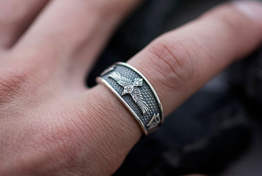Silver Raven Ring
