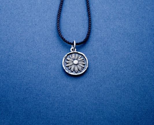 Sunflower sterling silver Pendant