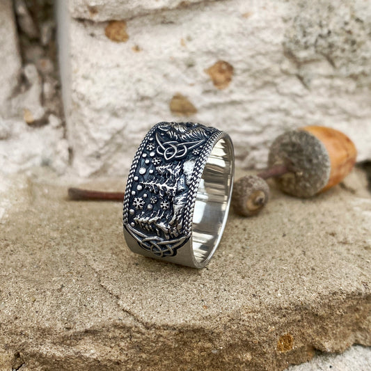 Wolf Couple Sterling Silver ring