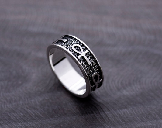 Sterling silver Ankh Egyptian Symbol of Life Ring