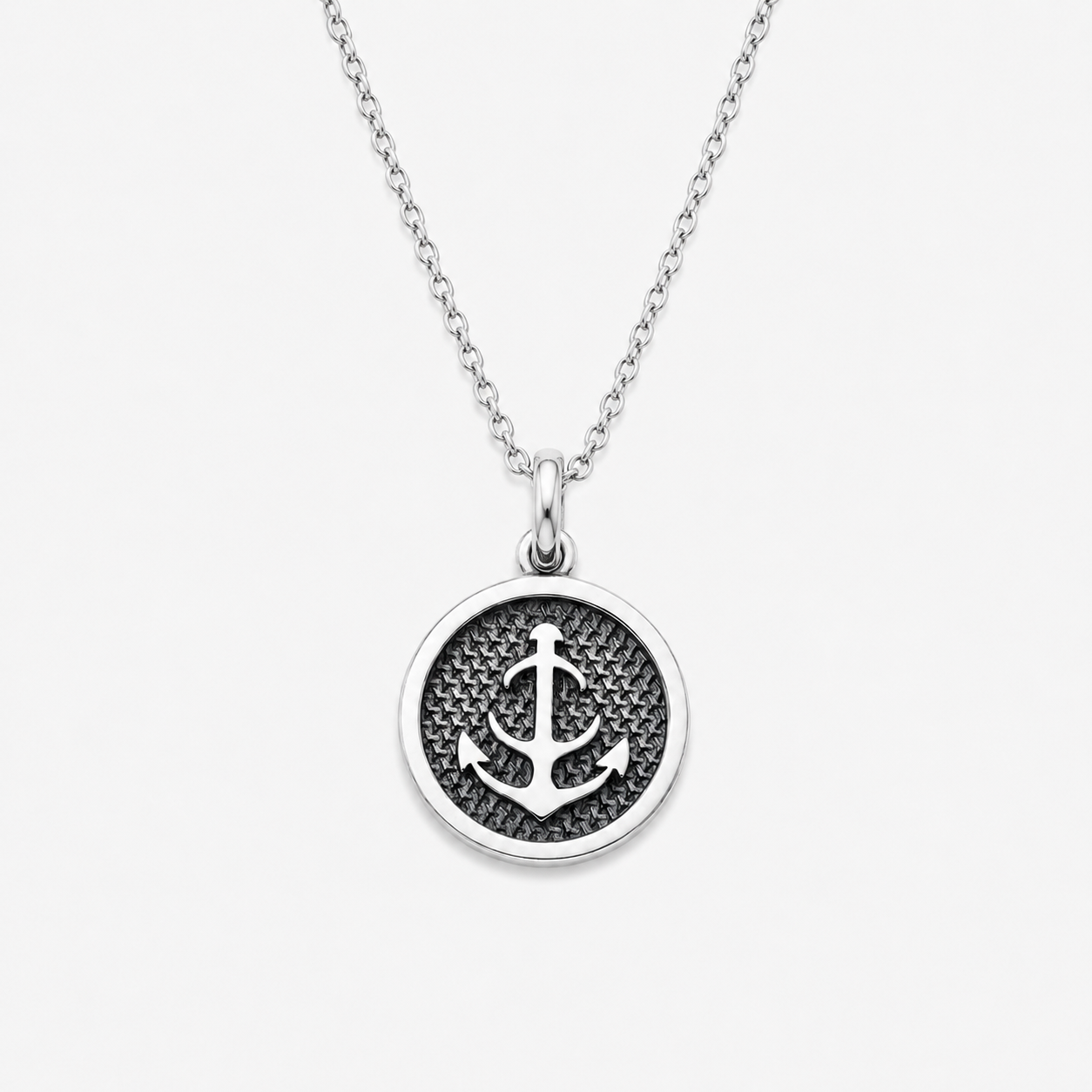 Sterling silver pendant with anchor design