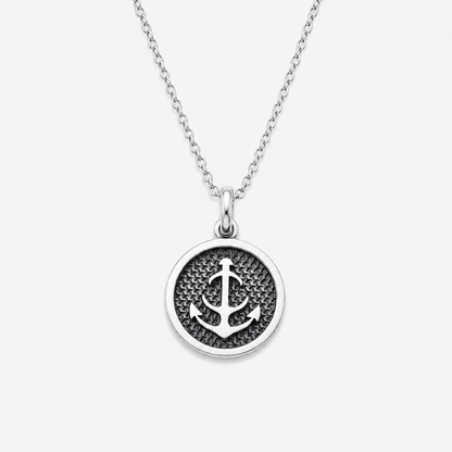 Sterling silver pendant with anchor design