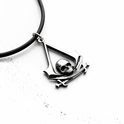 Sterling silver Assassin's Creed Black Flag Pendant