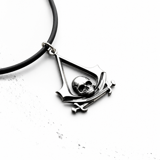 Sterling silver Assassin's Creed Black Flag Pendant
