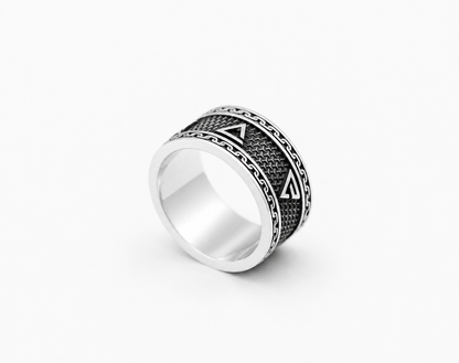 Wide Witcher signs chain ring