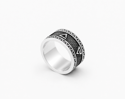 Wide Witcher signs chain ring
