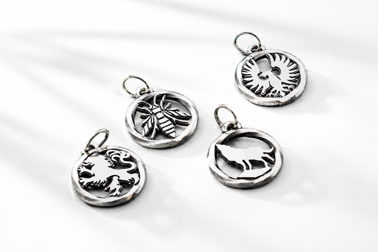 Sterling silver Dark Souls Leo Wolf Hawk and Hornet Pendants
