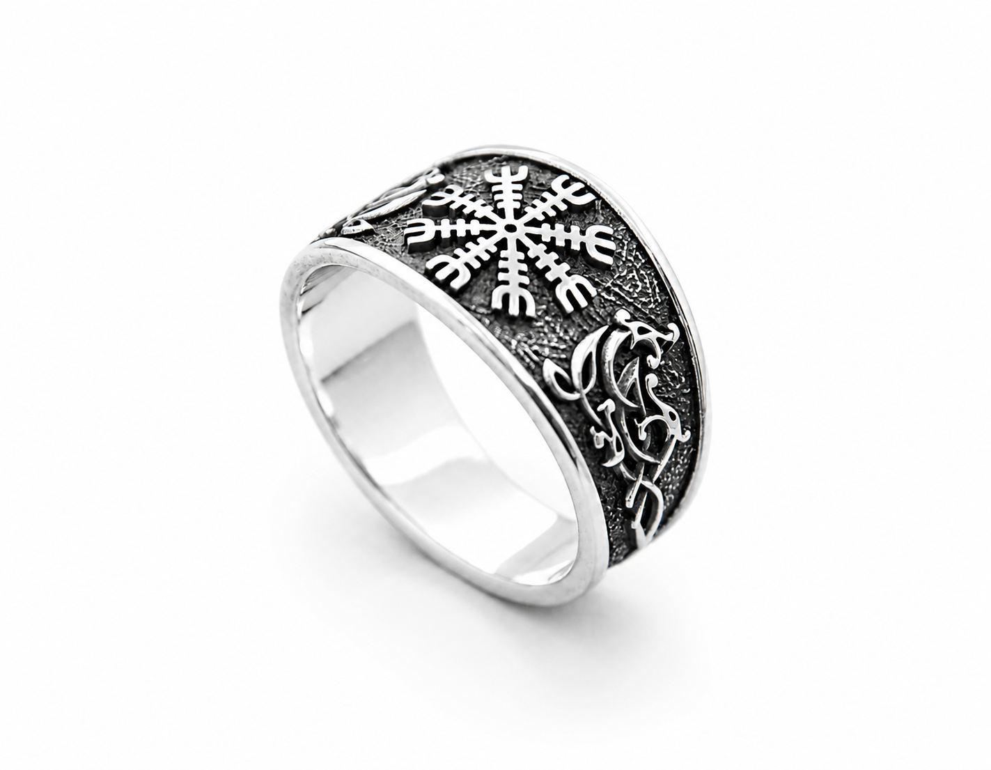 Sterling silver Helm of Awe Ring