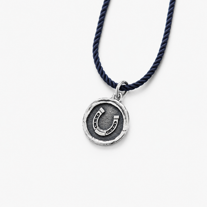 Luck horseshoe sterling silver Pendant