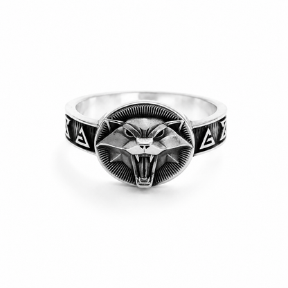 Sterling silver Witcher Cat School Signet Ring