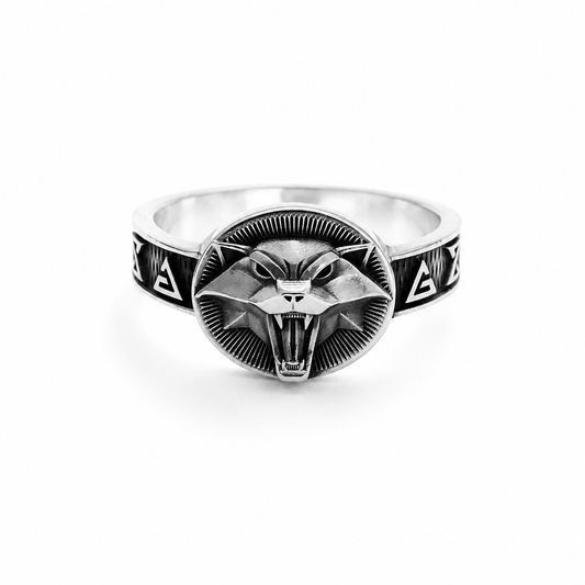 Sterling silver Witcher Cat School Signet Ring