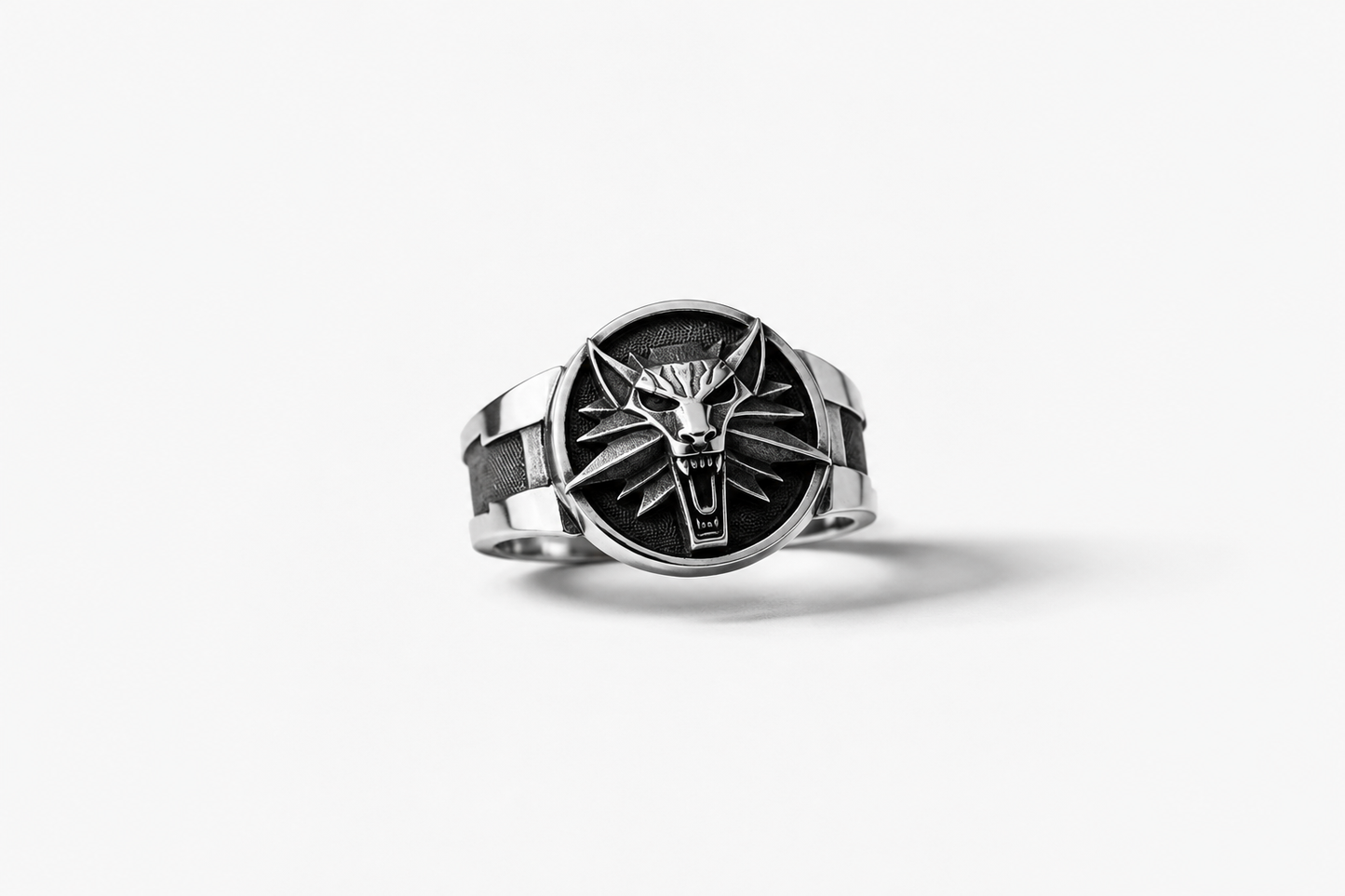 Witcher Wolf school signet ring (5 witcher signs each side)